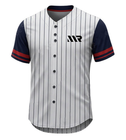 MR Sports Pinstripe Jersey | Athletic Fit Baseball Shirt