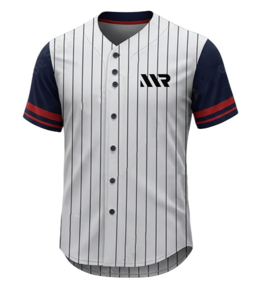 MR Sports Pinstripe Jersey | Athletic Fit Baseball Shirt