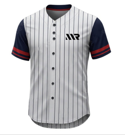 MR Sports Pinstripe Jersey | Athletic Fit Baseball Shirt