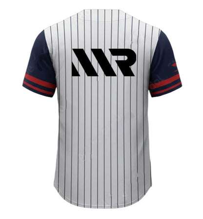 MR Sports Pinstripe Jersey | Athletic Fit Baseball Shirt